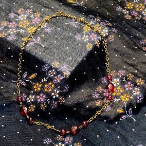 🌀Beautiful Rustic Ruby Boho Necklace 🌀